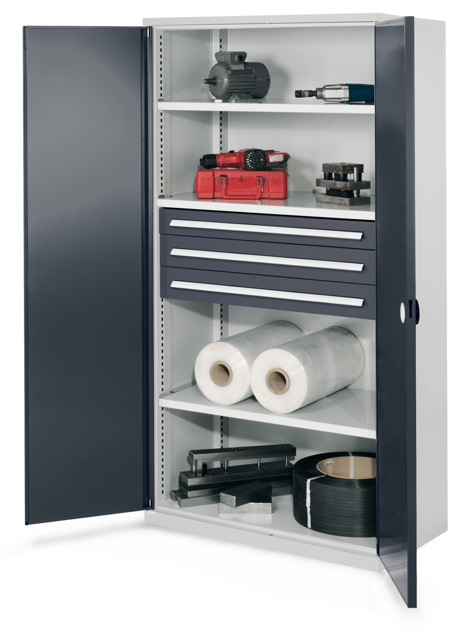 Schwerlastschrank 1950x1000x600 mm HxBxT, Doppelwandtüren