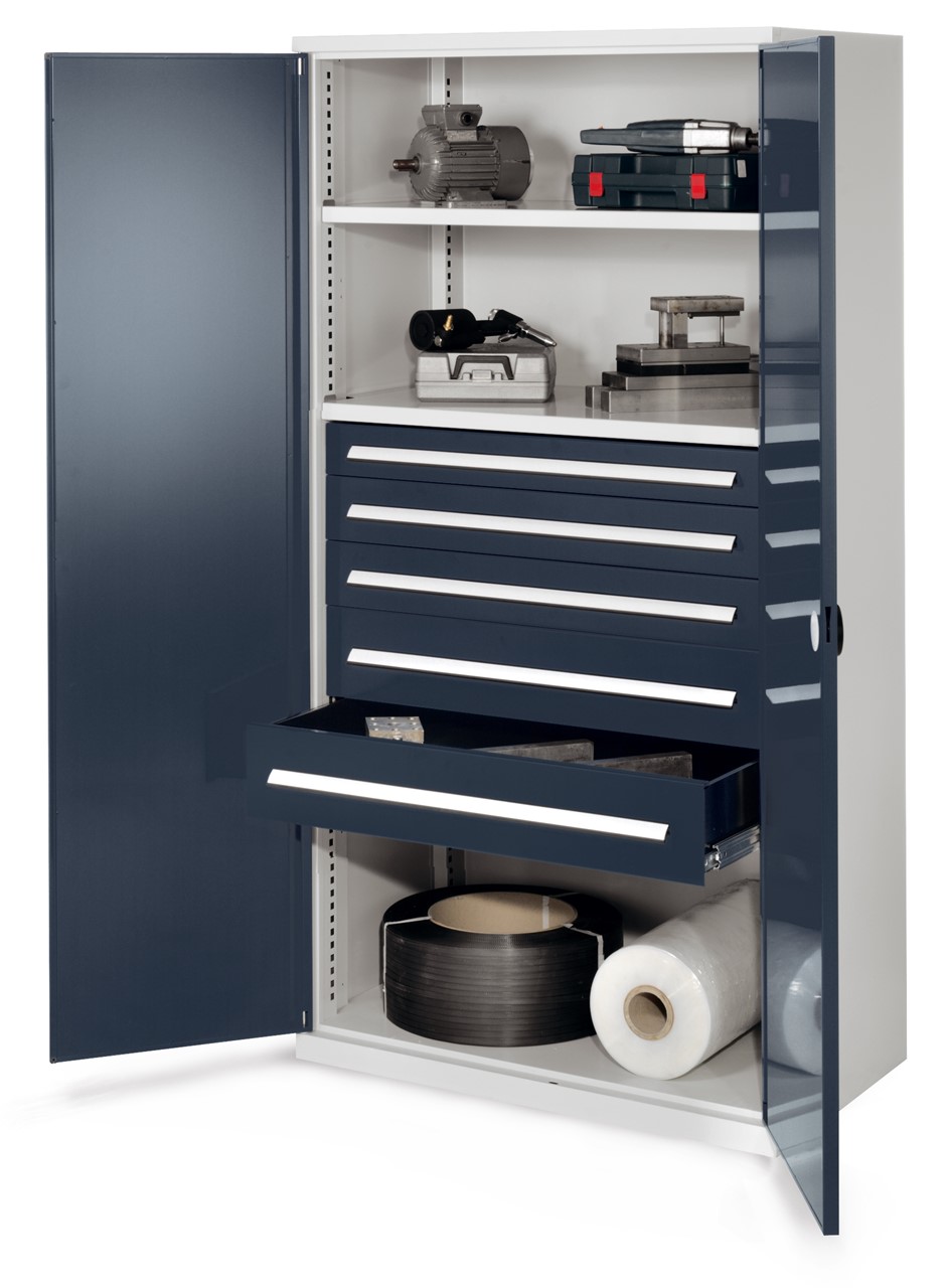 Schwerlastschrank 1950x1000x600 mm HxBxT, Doppelwandtüren