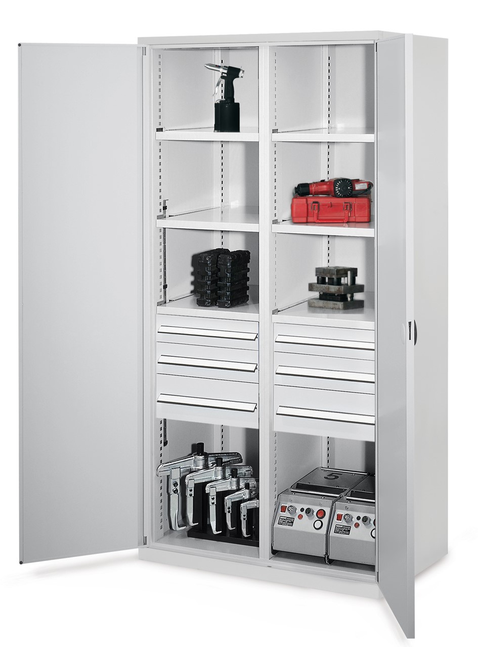 Schwerlastschrank 1950x1000x600 mm HxBxT, Doppelwandtüren