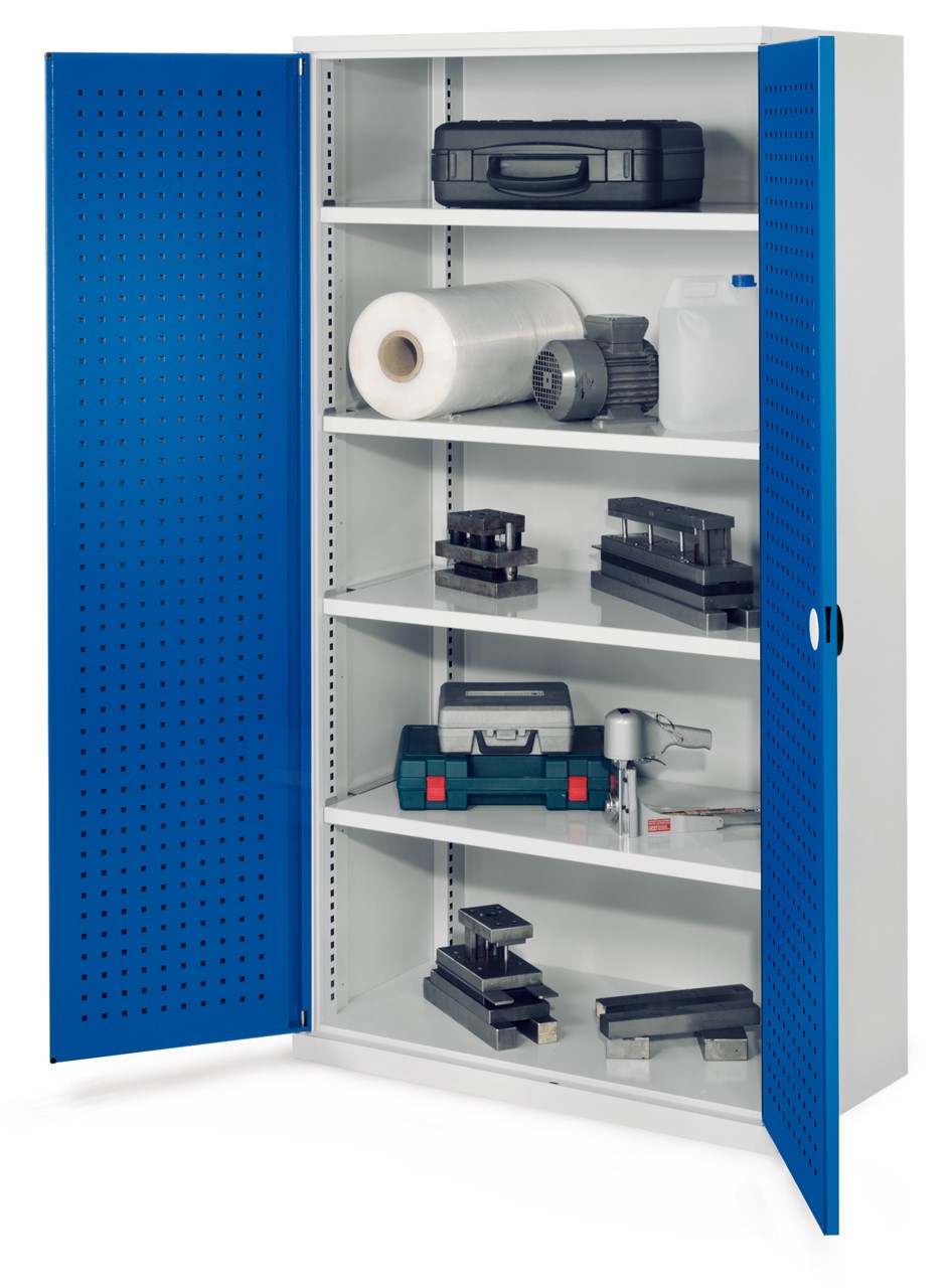 Schwerlastschrank 1950x1000x600 mm HxBxT, Lochplattentüren