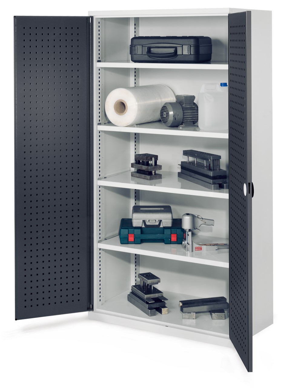 Schwerlastschrank 1950x1000x600 mm HxBxT, Lochplattentüren