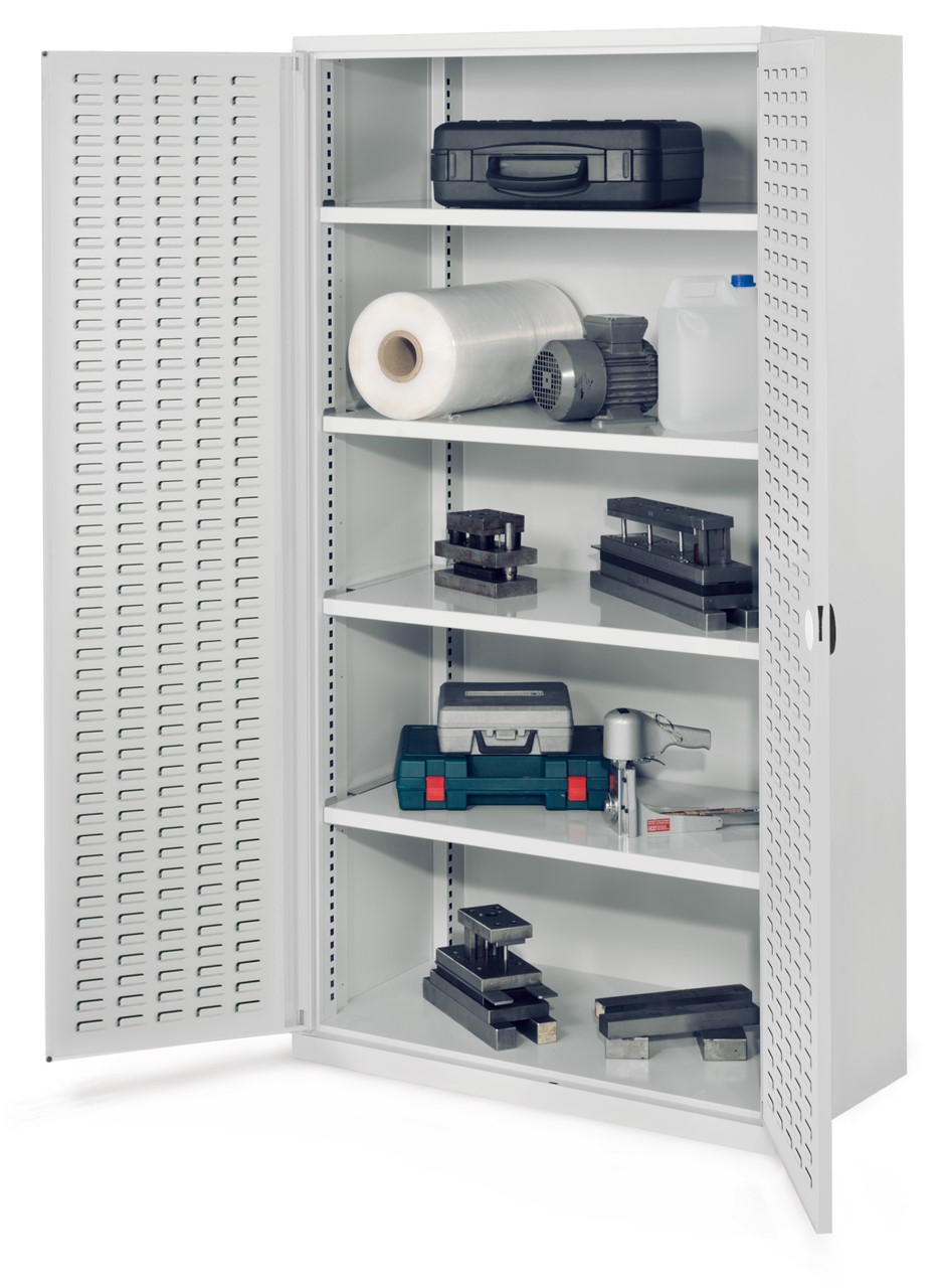 Schwerlastschrank 1950x1000x600 mm HxBxT, Schlitzplattentüren