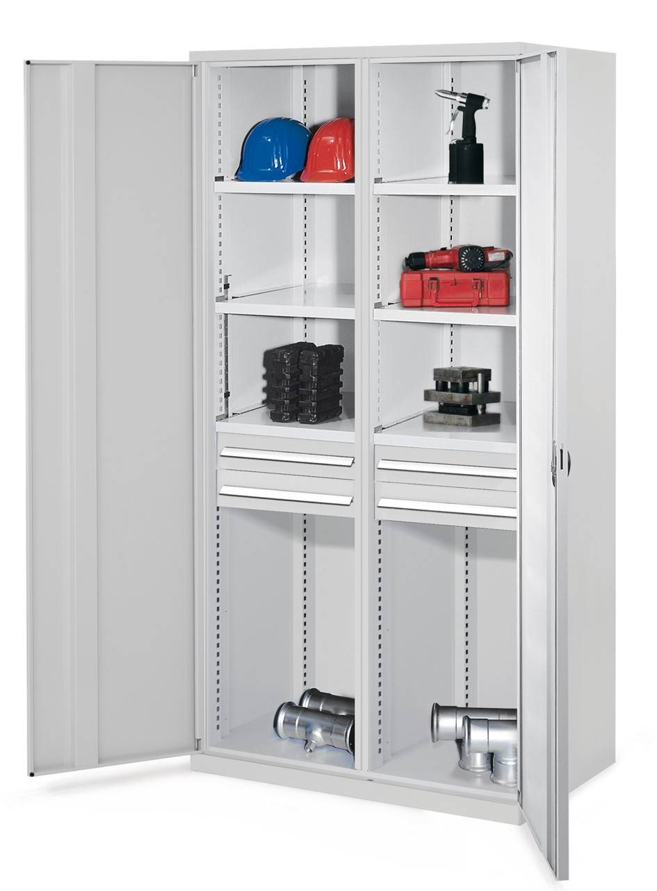 Schwerlastschrank 1950x1000x600 mm HxBxT, Vollblechtüren