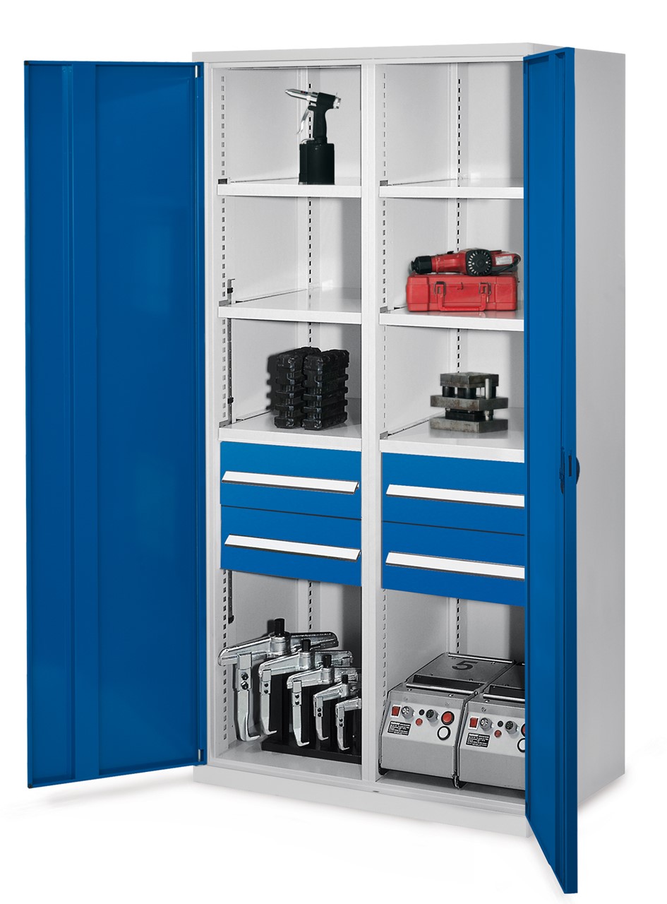 Schwerlastschrank 1950x1000x600 mm HxBxT, Vollblechtüren