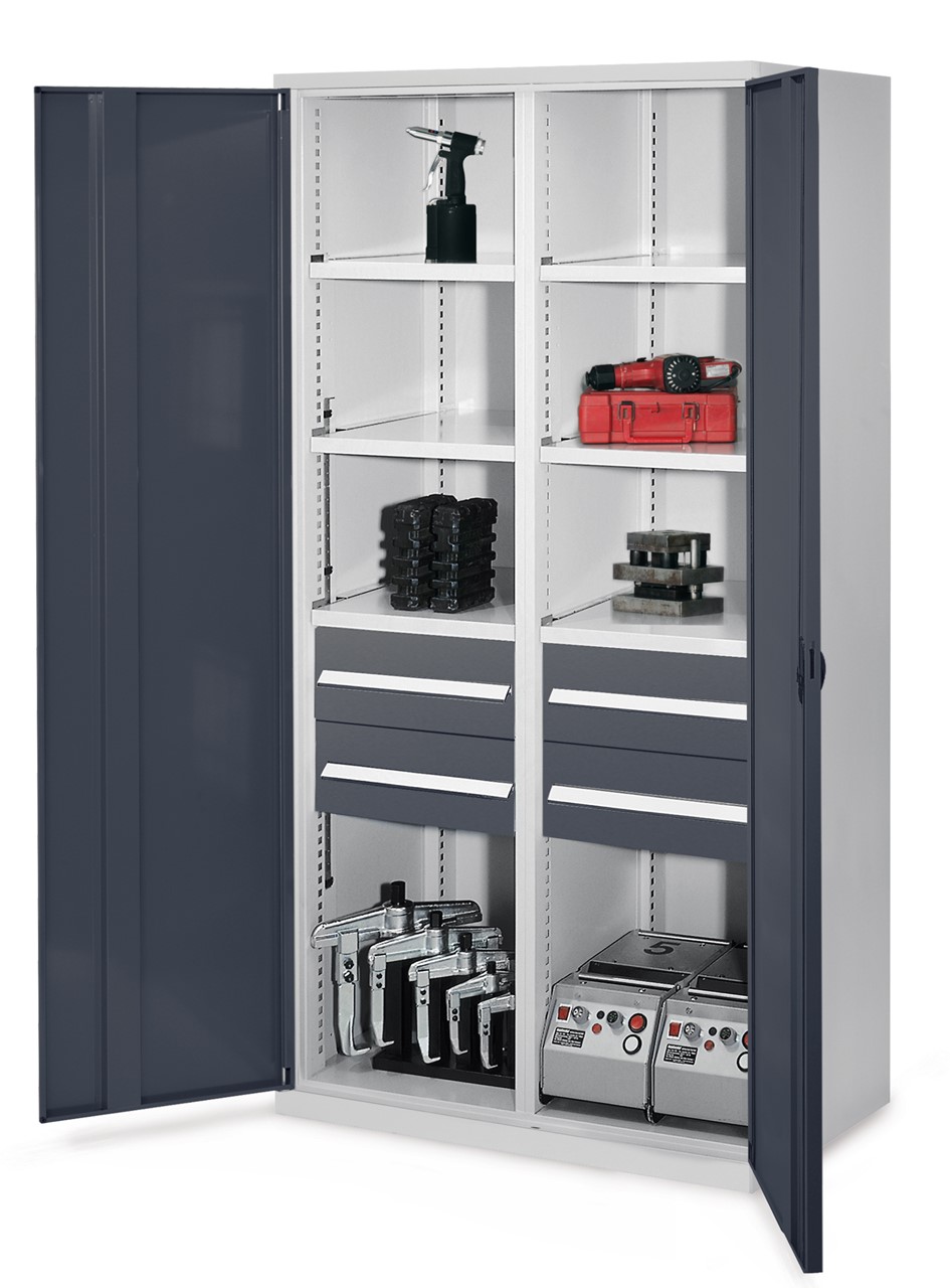 Schwerlastschrank 1950x1000x600 mm HxBxT, Vollblechtüren