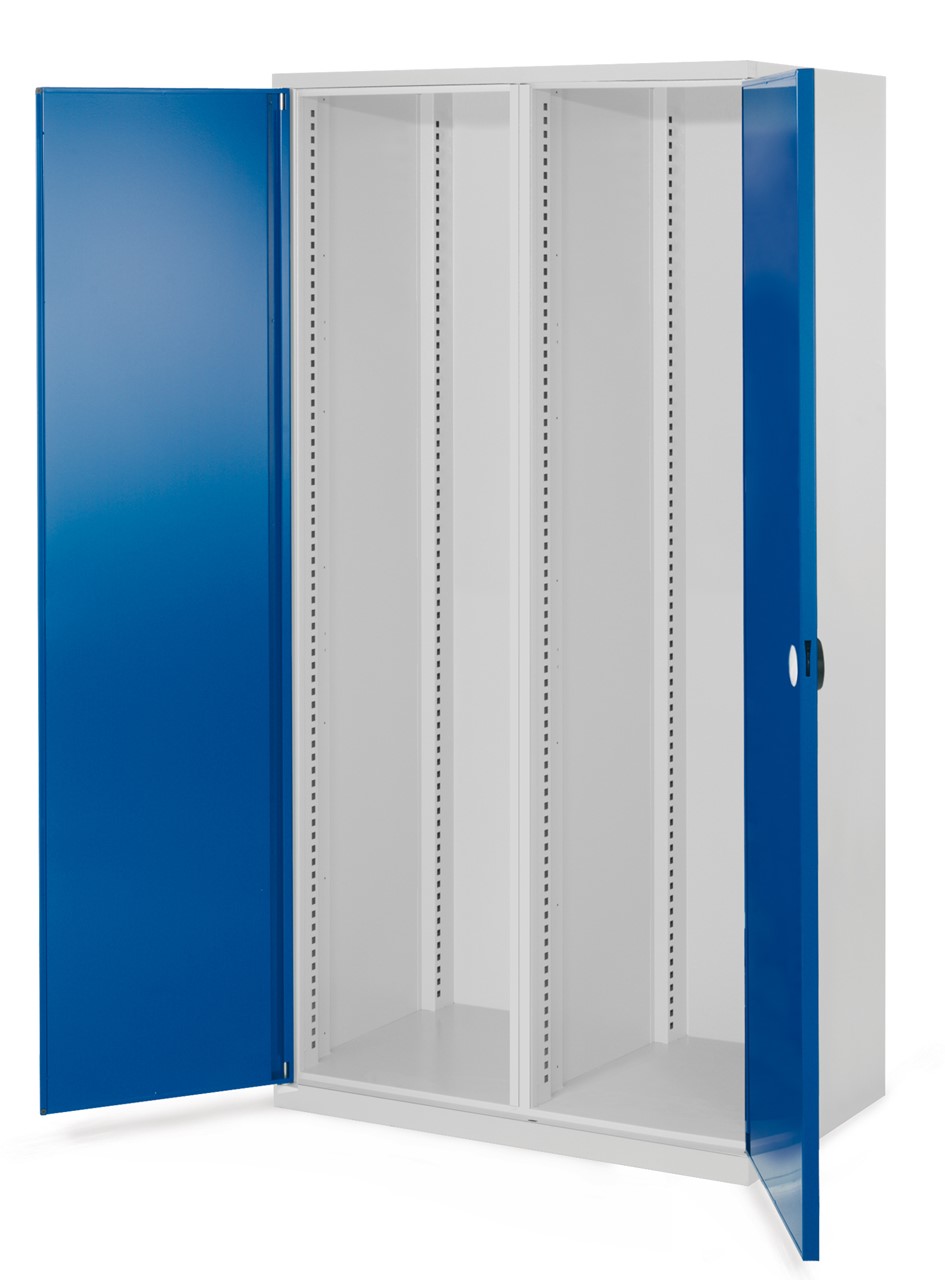 Schwerlastschrank mit Mitteltrennwand 1950x1000x600 mm HxBxT, Doppelwandtüren
