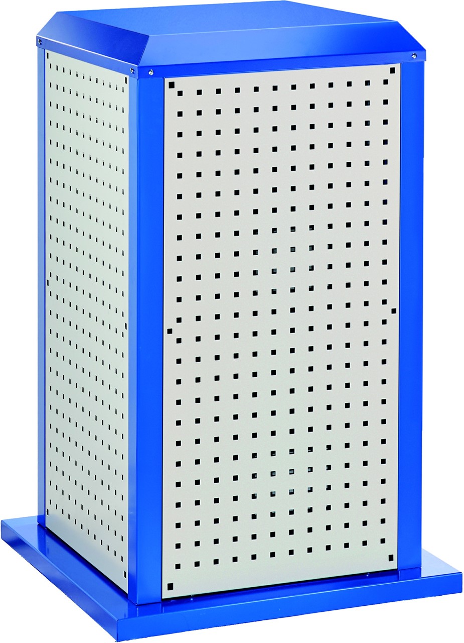 Tooltower, 1100x700x700 mm HxBxT, mit 4 aussenliegenden Lochplatten, ganze Höhe