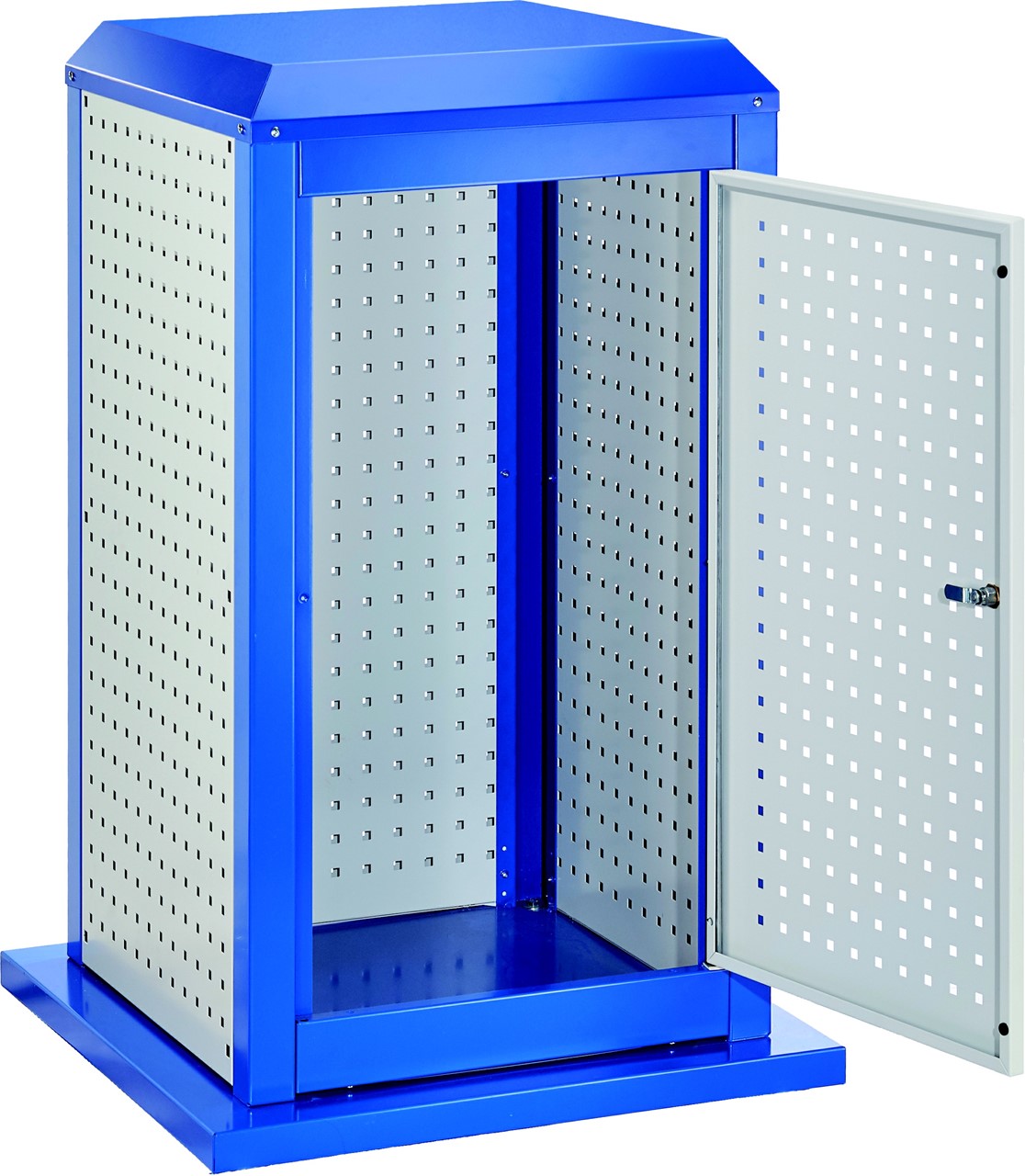 Tooltower, 1100x700x700 mm HxBxT, mit 3 aussenliegenden Lochplatten und 1 Lochplattentüre, ganze Höhe