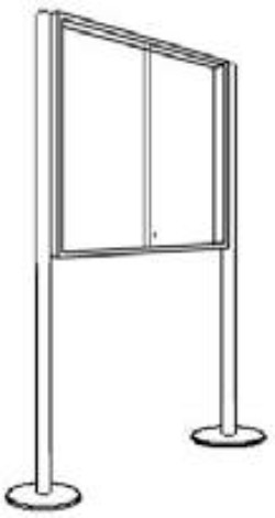 Standsäulenpaar (2 Stück) für mobile Freiaufstellung