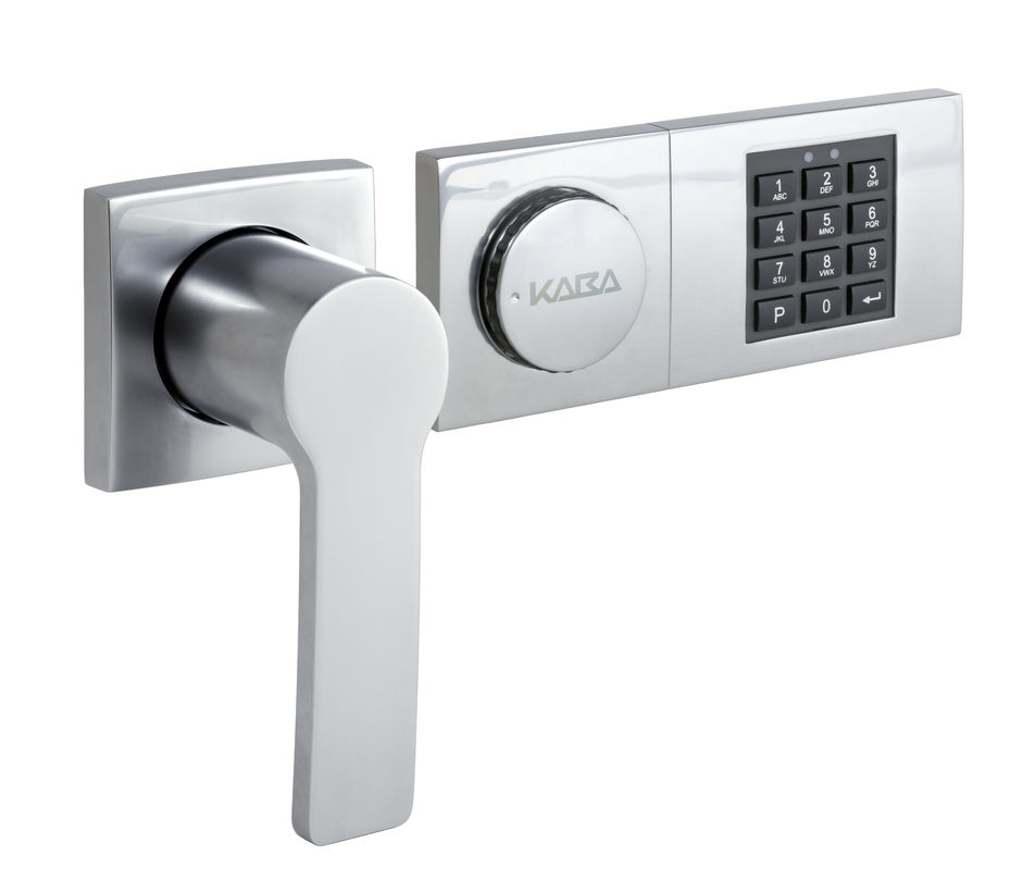 aufgesetztes Elektronikschloss Code Combi B90, bereits in der Türe verbaut