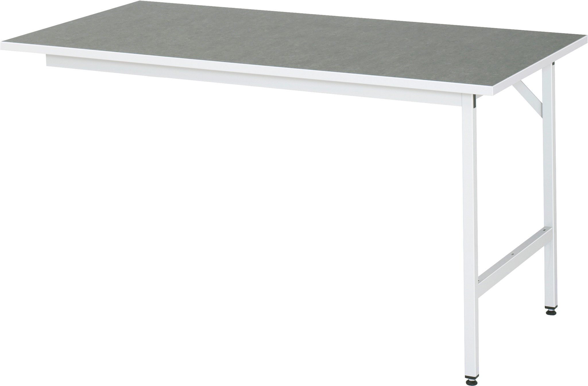 Arbeitstisch, B 1500 x T 800 x H 800-850 mm, Linoleum-/Universal-Platte 25 mm