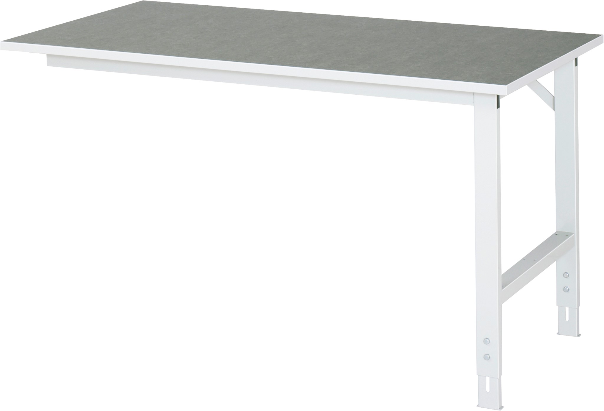 Anbautisch, B 1000 x T 800 x H 760-1080 mm, Linoleum-/Universal-Platte 25 mm