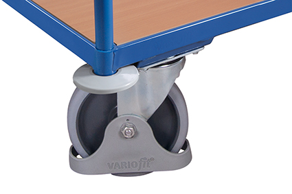 Abweisrollen aus hellem Kunststoff