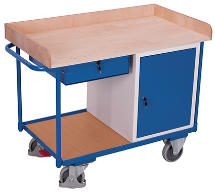Werkstattwagen, 2 Ladeflächen 1220x640x955 mm BxTxH