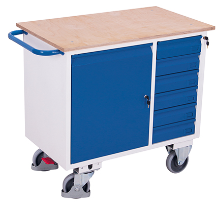 Werkstattwagen, 6 Schubladen 1110x600x960 mm BxTxH