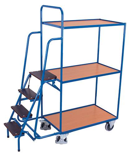 Kommissionierwagen, Höhe 1900 mm, 3 Ebenen