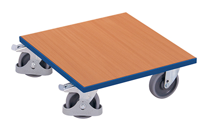 Kistenroller, 500x500 mm BxT mit Boden (2 Stück)