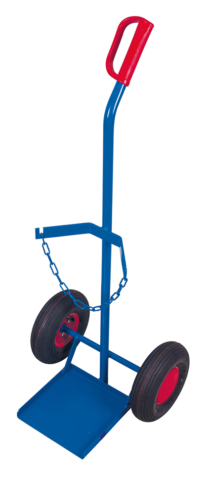 Stahlflaschenkarre für 1 Flasche, Luftreifen