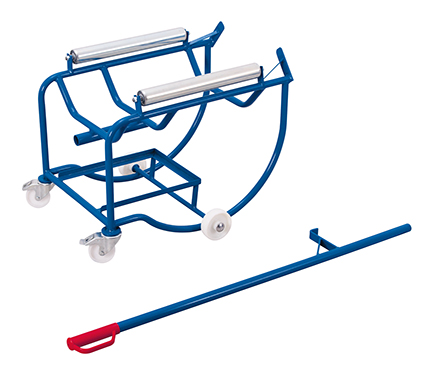 Fasskipper mit 2 Stahlrollen für 200 Liter Fässer