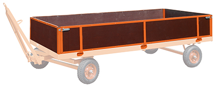 4 Bordwände für 3000 x 1500 mm Ladefläche