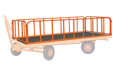 4 Stahlrohrwände für 2500 x 1250 mm Ladefläche