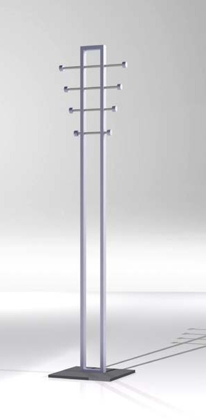 Standgarderobe 8 Haken weiss