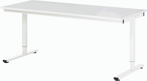 Arbeitstisch Serie RHE, B 2000 x T 800 x H 740-1040 mm, EGB-Melaminbeschichtete-Platte 28 mm
