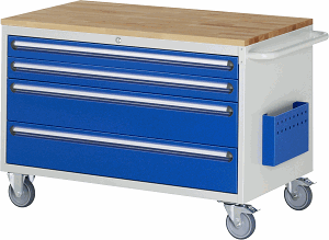 Montagewagen Modell XXL3.1, B 1145 x T 650 x H 795 mm, Buche-Top 25 mm