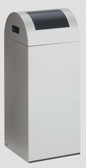 Wertstoffsammelgerät WSG 55 R Korpus silber, Einwurfklappe anthrazitgrau