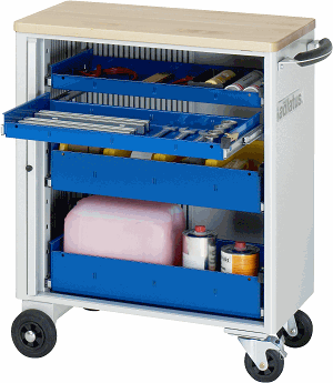 Werkzeugwagen, B 725 x T 400 x H 860 mm