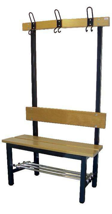 Einseitige Sitzbank Länge 650 mm mit aufklappbarem Schuhrost für Kinder