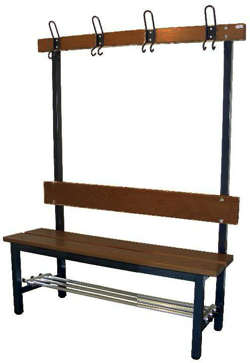 Einseitige Sitzbank Länge 1000 mm mit aufklappbarem Schuhrost für Kinder