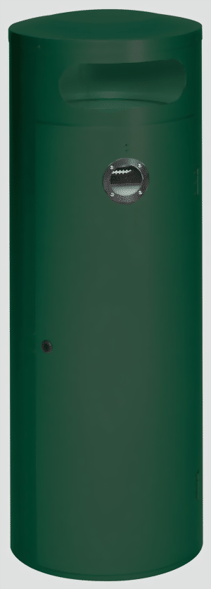 Abfallsammler/Ascher KS 90, moosgrün für 110 Liter Abfallsack