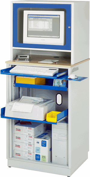 Computer-Station adlatus - Modell 20, B 720 x T 660 x H 1810 mm
