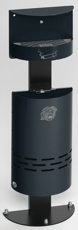 Abfallsammler-Ascher-Kombination H 98, anthrazit
