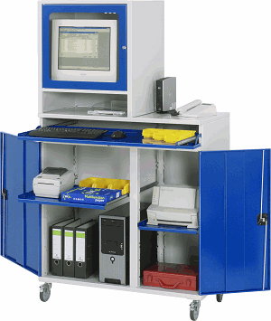 Computer-Schrank - Modell 65, B 1100 x T 520 x H 1860 mm