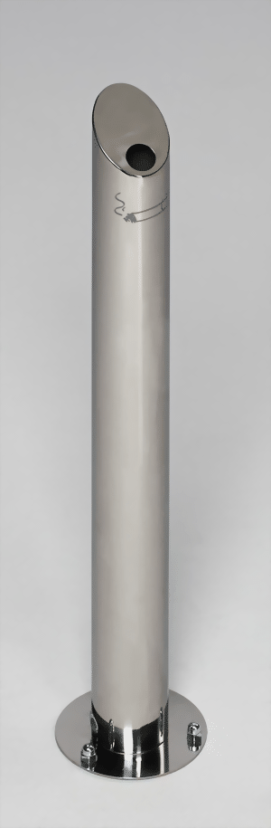 Ascher Edelstahl matt als Standsäule
