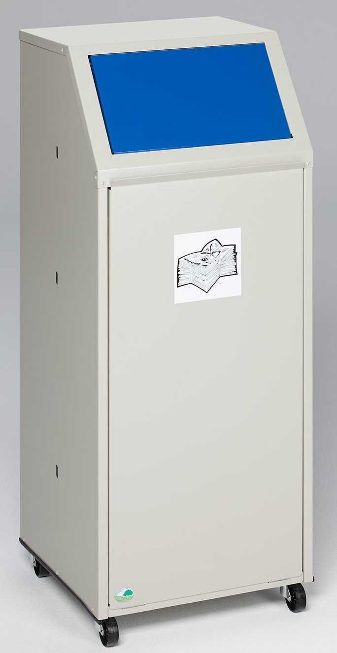 WSG 69 für Papier, Klappe Blau (RAL 5010), für 110 Liter Säcke