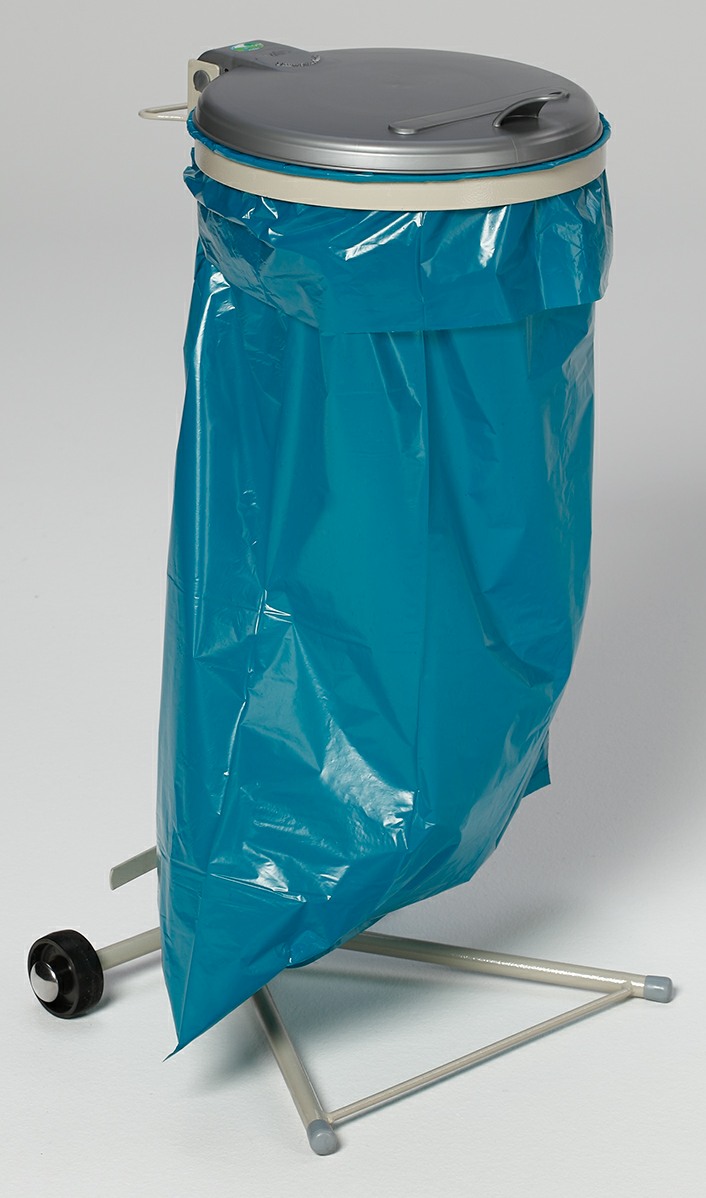 WS fahrbar, Deckelfarbe: Grau, für 110 L Säcke