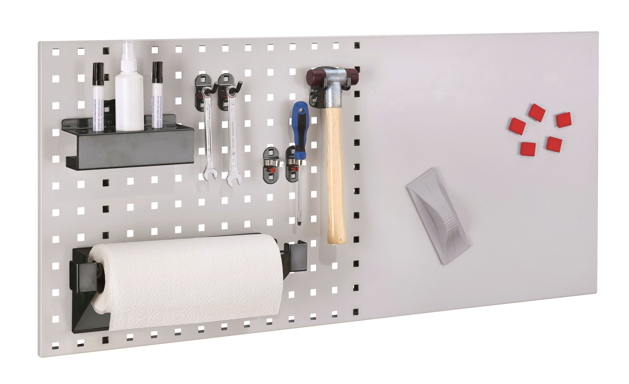 Lager-Set 3, 1 x Loch-/Magnetplatte 450x1000 mm BxL, RAL 7016 anthrazitgrau