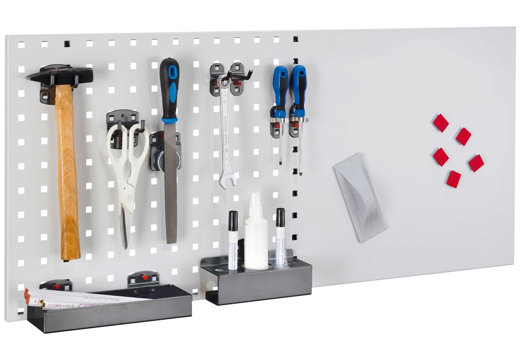 Lager-Set 1, 1 x Loch-/Magnetplatte 450x1000 mm BxL, RAL 7016 anthrazitgrau