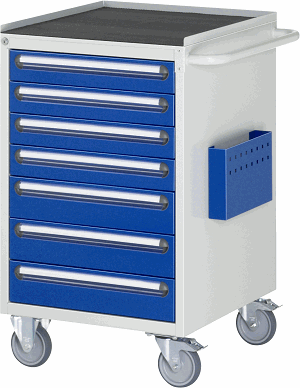 Montagewagen Modell L5.17, B 580 x T 650 x H 975 mm, Metall-Top 25 mm mit Anti-Rutsch-Matte