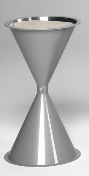 Standascher Kunststoff, für Hallen, Flure, Foyers und Warteräume, silber ohne Dach