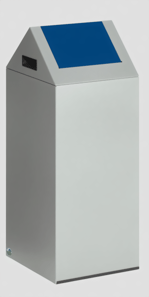 Wertstoffsammelgerät WSG 55 S Korpus silber, Einwurfklappe enzianblau