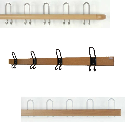 Holzleiste/Metallhaken