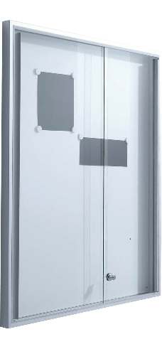 Schaukasten Intro mit Schiebetüren, 910x970x35 mm BxHxT