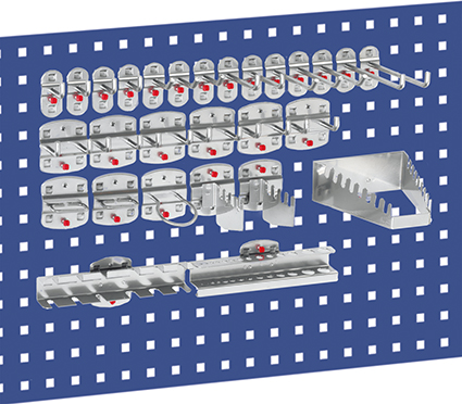 Werkzeugwand für Werkstattwagen mit Abrollrand ohne Zubehör