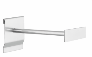 Universahalter mit Beschriftungsfeld, Länge 200 mm, alufarben
