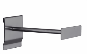 Universahalter mit Beschriftungsfeld, Länge 200 mm, anthrazitgrau
