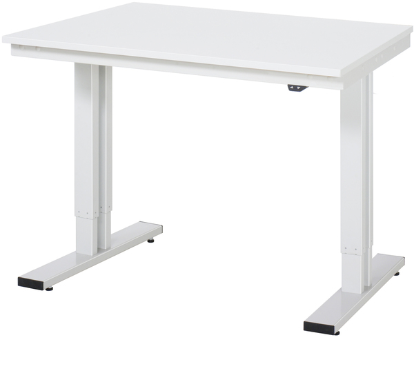 Arbeitstisch 1000x800x720-1120 mm BxTxH mit Melamin-Platte 22 mm